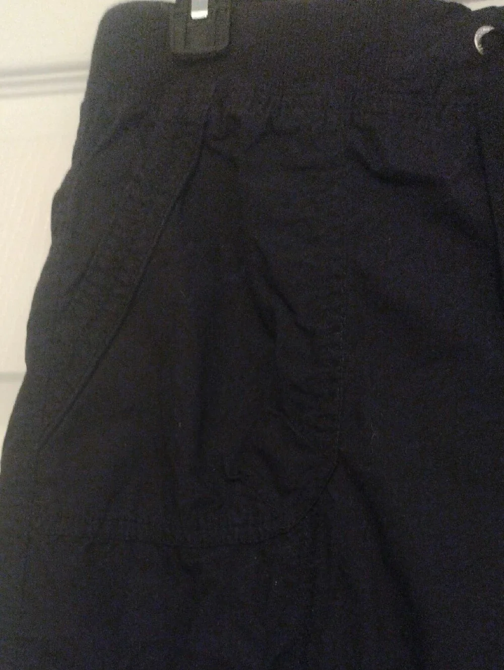 Calvin Klein Black Y2K Women's Capris with Drawstring Hems 100% Cotton